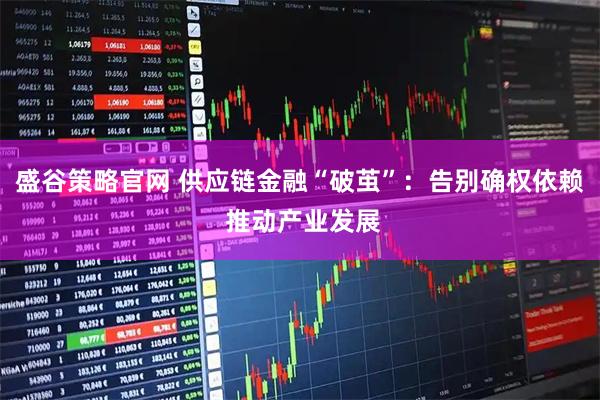 盛谷策略官网 供应链金融“破茧”：告别确权依赖 推动产业发展